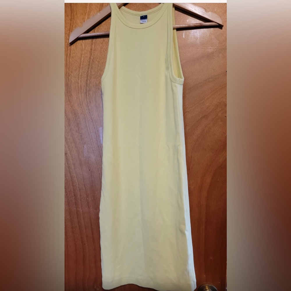Light yellow cute tank dress work once
